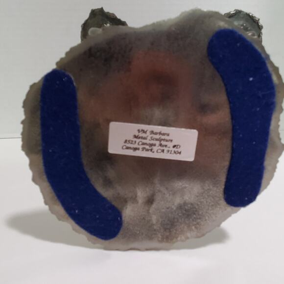 Vintage Signed Val Barbera Brutalist Metal Candelabra 5 Arm Candle Holder - Picture 10 of 16